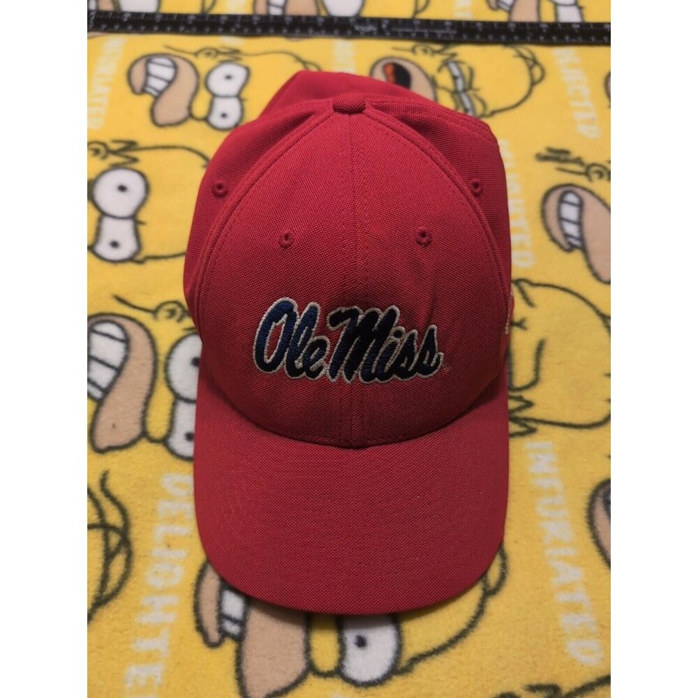 Columbia PFG Ole Miss Rebels Red Fitted Hat Size L/XL